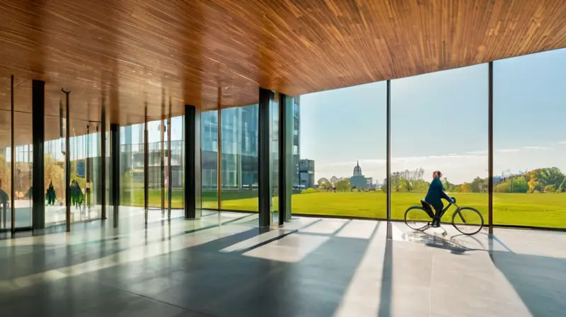 Moderna estructura armoniza con el entorno urbano