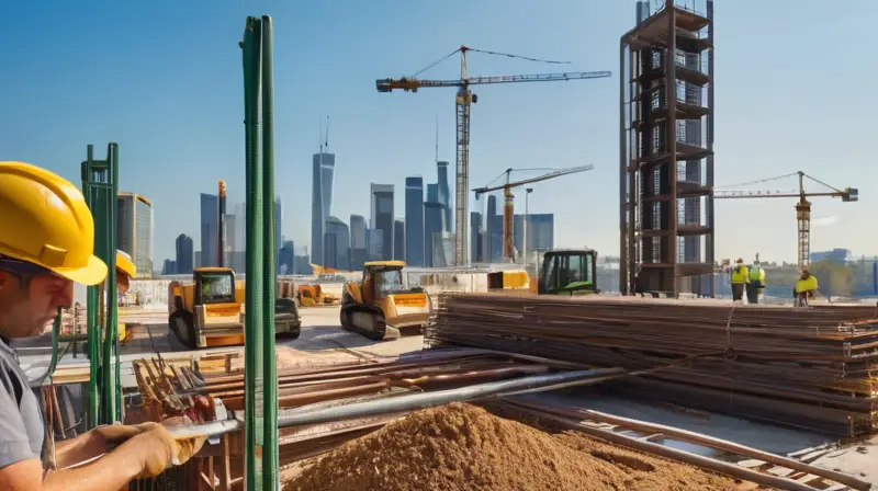 Sitio de construcción vibrante y dinámico