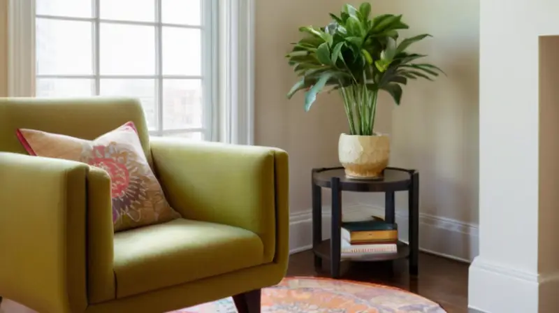 Rincón de lectura acogedor y luminoso