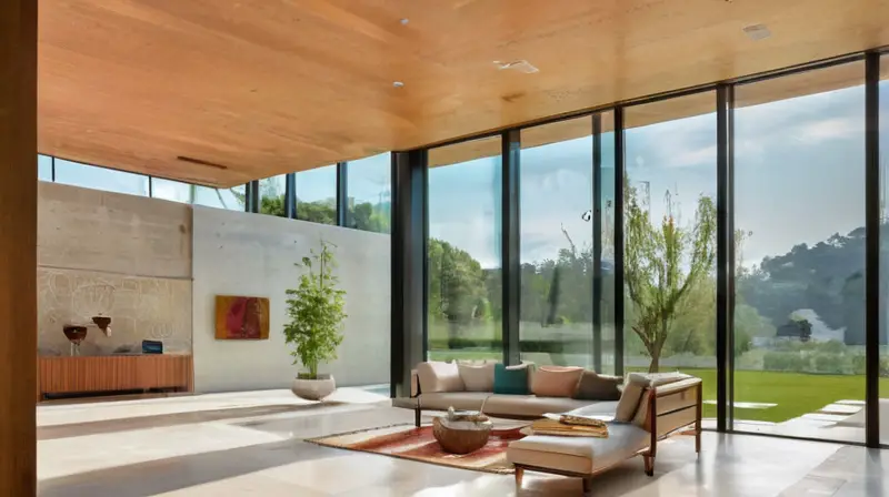 Diseño moderno que integra naturaleza y luz